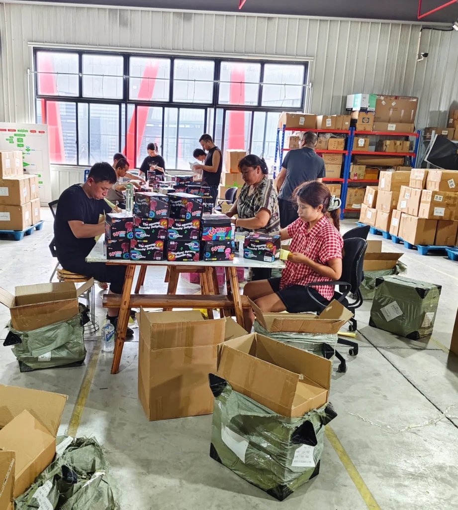 Large-scale product relabeling operation in a 3PL warehouse with multiple workstations